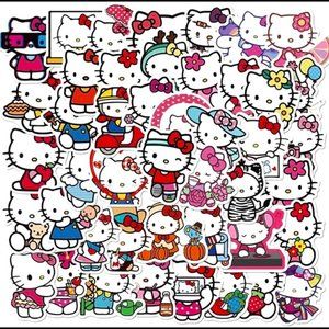 - - 50Pcs Hello Kitty Stickers Decals